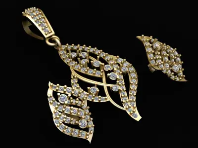 DIAMOND SPIRAL LOCKET SET 3D PRINTABLE MODEL 3D print model