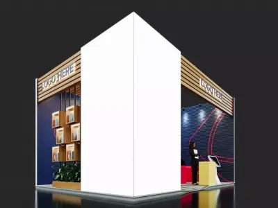 Exhibition Stand -  7m x 5m 3D model - 50m 3D model 3D model 3D model