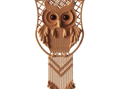 Macrame Low-poly 3D model