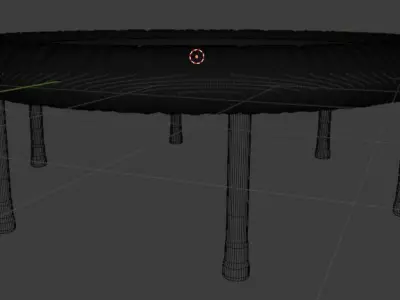 3D Red Cute Trampoline Model 3D model