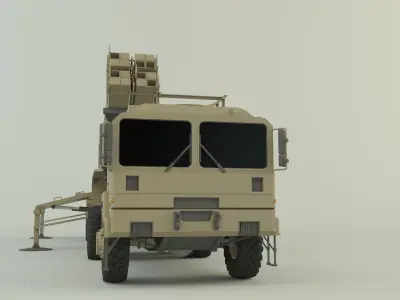 truck military air defense 3D model