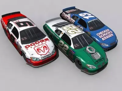 Game Ready 2002-2008 Stock Car Racer Low-poly 3D model