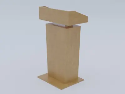 Presidential Pulpit Low-poly 3D model