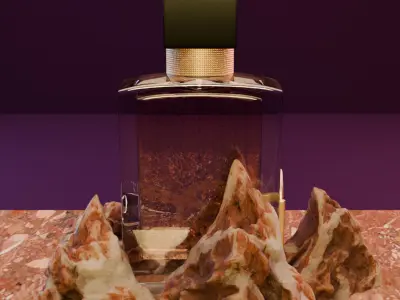 YSL Yves Saint Laurent Perfume 3D model product for adversiting 3D model