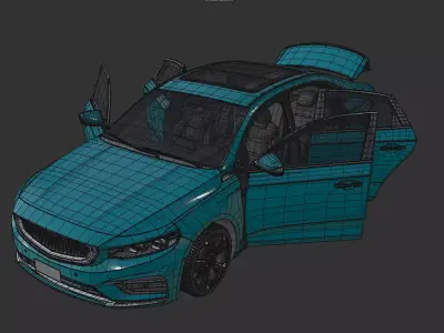 Geely Preface 2022 3D model