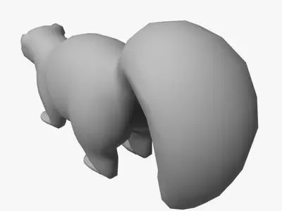 Low Poly Skunk squirrel Low-poly 3D model