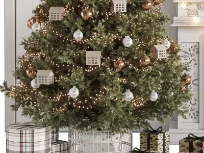 Christmas Tree and Decoration Set 009 3D model