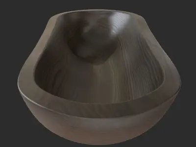 Wooden Bowl Free 3D model