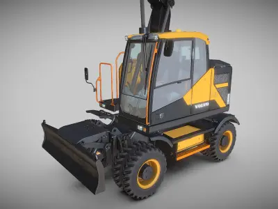 Excavator EWR150E Low-poly 3D model