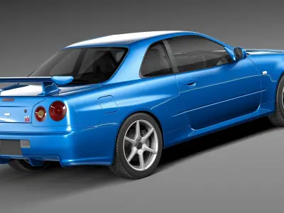 Nissan Skyline R34 GT-R 3D model