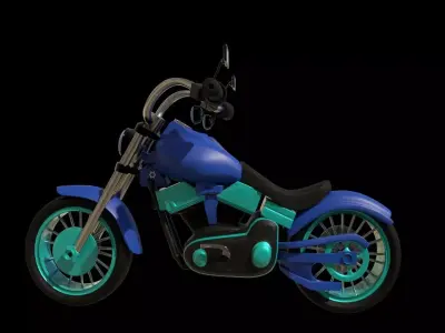 MotorBike motorcycle Low-poly 3D model