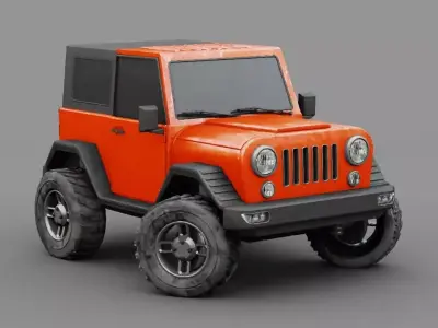 JEEP rigged 3D model