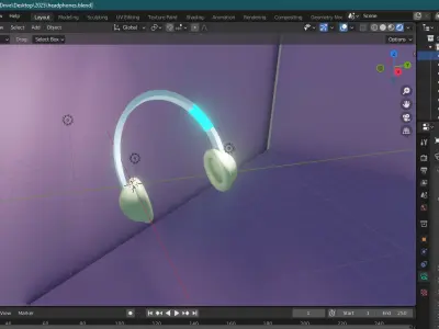 Headphones 3D model 3D model