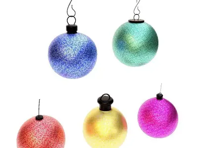 Christmas tree ball 3d model set4 Low-poly 3D model