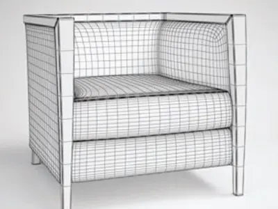 Armchair comfortable Charlotte22 3D model