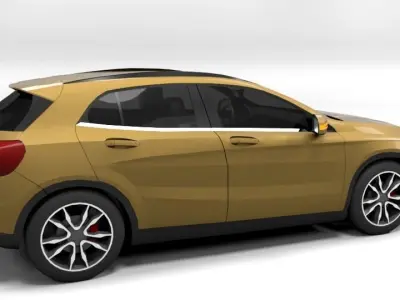 MERCEDES GLA 2018 LOWPOLY  Low-poly 3D model