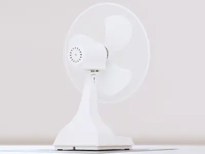 Oscillating Office Desk Fan 3D model