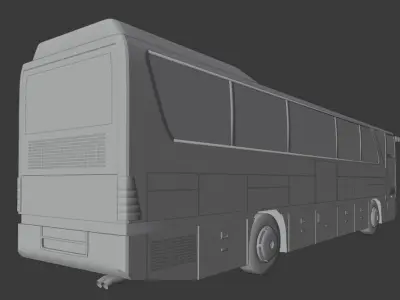 Mercedes Benz o403-o350 Tourismo Bus Low-poly 3D model