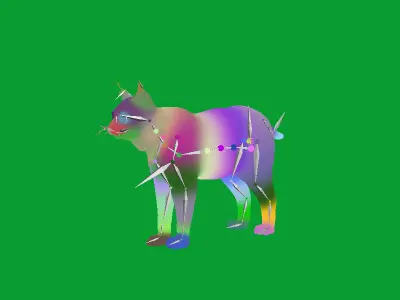 Northern Eurasian Lynx Low-poly 3D model