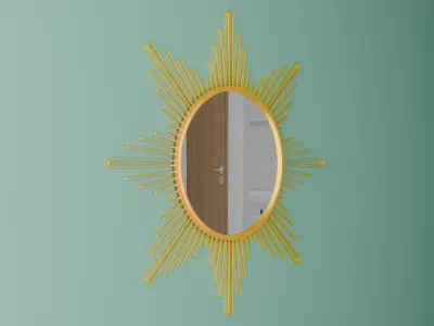 Sun-shaped mirror 001 3d model 3D model