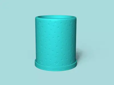 Vase 05 with Plate - Simple Plant Pot - Home Decor 3D print model