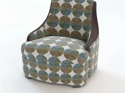 Detail Luxury Bed Room Chair V2 3D model