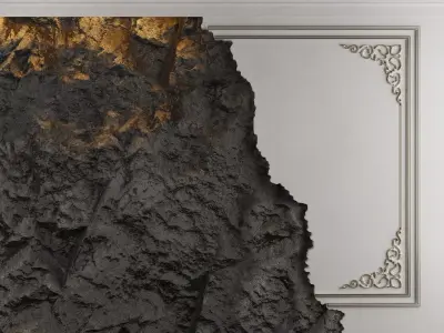 stone wall panel 3D model