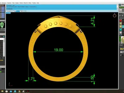 Luxury Geometric Signet Ring for Men 3D Model 3818 3D print model