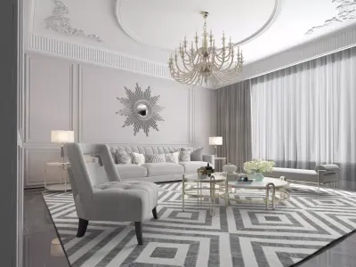 Modern room living 3D model buy