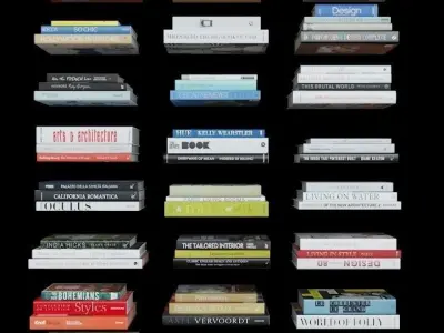Coffee Table Books - Design and Architecture 3D model