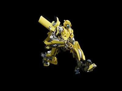 Low Poly BumbleBee from transformers last knight Low-poly 3D model