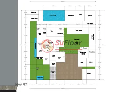 House 30x30m code 501- Sketchup 3D model 3D model 3D model