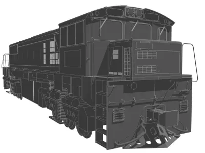 QR Freight Train Class 2390 3D model