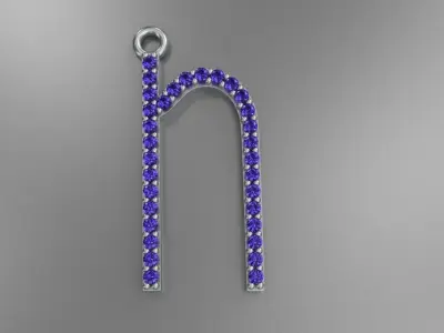 Diamond n Pendant Gold Silver Platinum Luxury Jewelry 3D print model