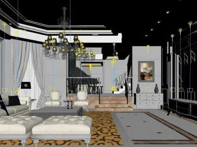 Luxury Living Room2 3D model