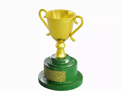 Trophy Gold Award 05 Low-poly 3D model