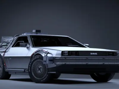 Back to the Future Delorean 3D model