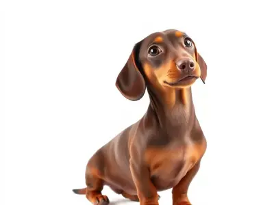 Chocolate Dachshund model pack Low-poly 3D model