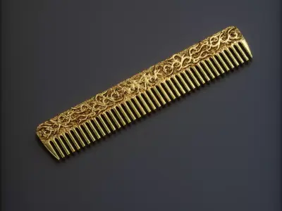  jewelry hair comb 3D print model