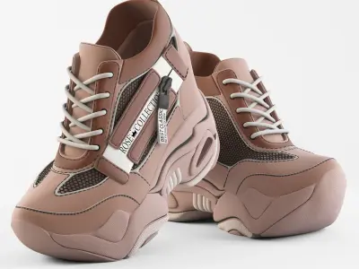 Sneakers ROSE collection 01 3D model