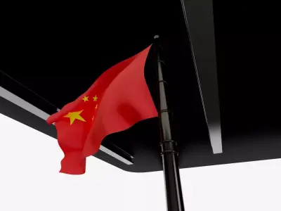 High Quality 3D Model  Chinese Flag Waving Free Download Free low-poly 3D model