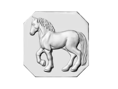 horse pendant  3D print model