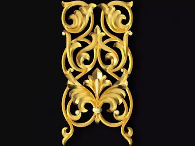 Central decor ornament for furniture 3D model 221
