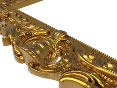 carved frame 3D model
