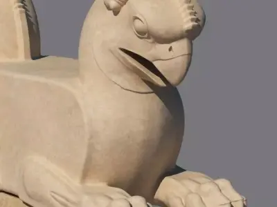 Griffin capital of column 3D model