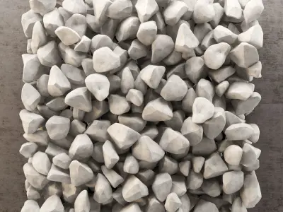 Panel stone rock decoration 3D model