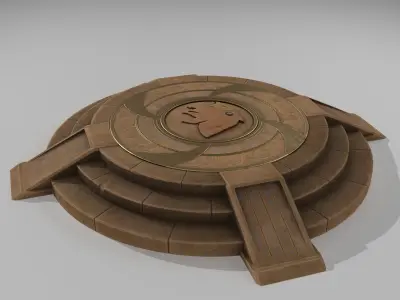 Portal Base Low-poly 3D model