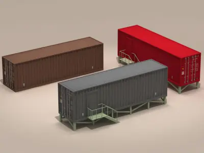 Container office 3D model