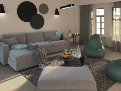 Living room Free 3D model purchase