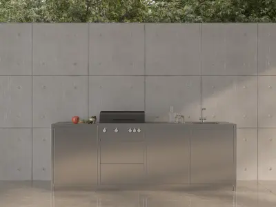Modern Outdoor Kitchen 03 Free 3D model